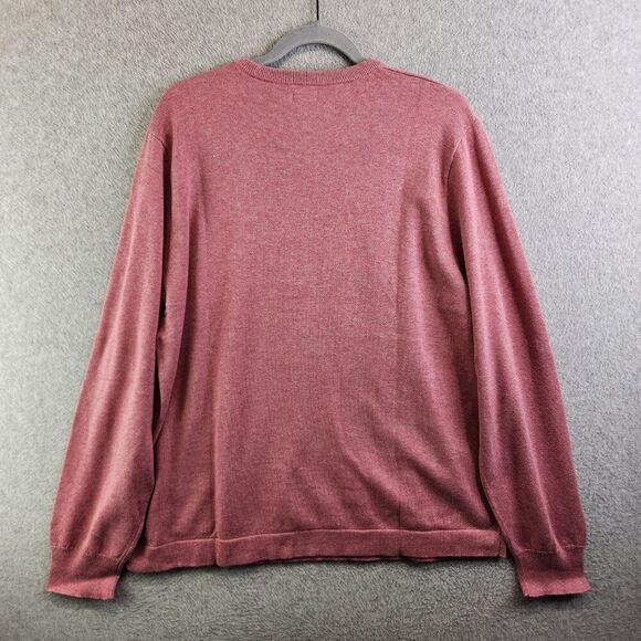 J Crew Sweater Mens XL Cotton Crewneck Sweater-tee Heathered Rose Sweatshirt New - Picture 12 of 12